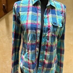 Abercrombie & Fitch Vibrant Plaid Button Down Shirt